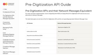 Pre-Digitization API Guide - Mastercard Developers