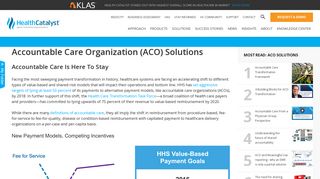 Accountable Care Organization (ACO) Solutions - Health Catalyst
