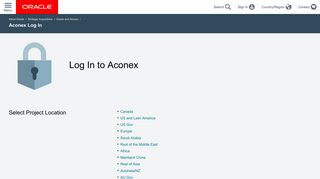 Aconex Log In | Oracle