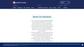Acorn car insurance | comparethemarket.com