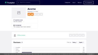 Acorne Reviews | Read Customer Service Reviews of acorne.co.uk