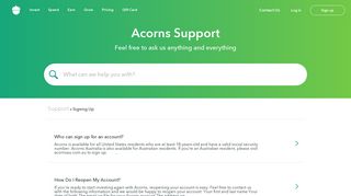 Signing Up | Acorns