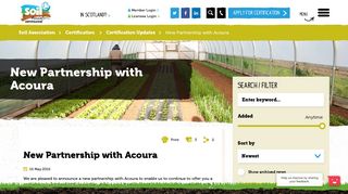 New Partnership with Acoura - Soil Association