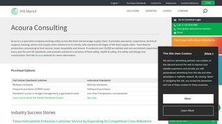 Acoura Consulting Standards | IHS Markit