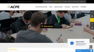IT Services for current students | ACPE
