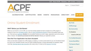 Student Create - ACPE.edu