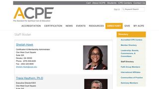Staff Listing - ACPE.edu