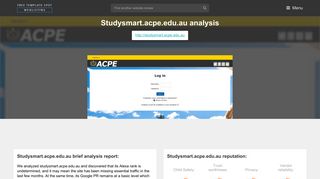 Studysmart ACPE. ACPE LMS: Log in to the site