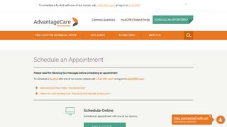 Make an Appointment | AdvantageCare Physicians
