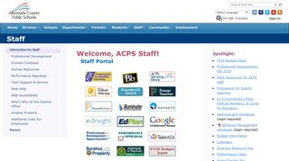 ACPS Staff Home Page - Albemarle County Public Schools
