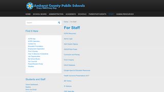 For Staff | Amherst County Public Schools