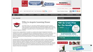 Wiley to Acquire Learning House - Publishers Weekly
