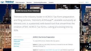 ACRIS Services - TitleVest