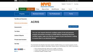 acris - NYC.gov