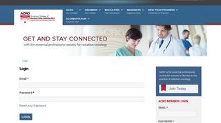 Login - American College of Radiation Oncology