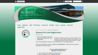Skyward On-Line Registration - Norris Elm - Norris Elementary School