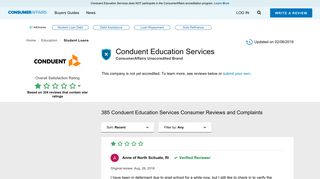 Top 385 Reviews and Complaints about Conduent Education Services
