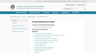 E-Learning Resource Center - American College of Surgeons