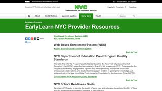 ACS - EarlyLearn NYC Provider Resources - NYC.gov