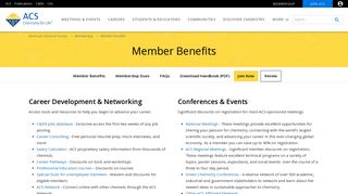 Member Benefits - American Chemical Society