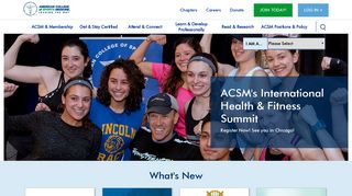 ACSM | The American College of Sports Medicine