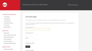ACS Client Portal - Log in to your account! | ACS Technologies