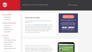 ACS Client Portal - Home | ACS Technologies