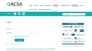 ACSA - Login - Aged and Community Services Australia