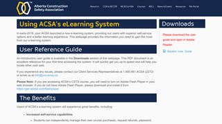 Using the eLearning System - yourACSA.ca