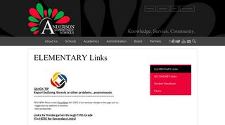 ELEMENTARY Links – for Students – Anderson Community Schools
