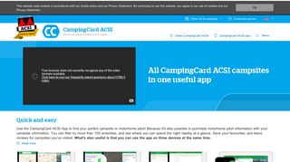 CampingCard ACSI app | Explanation and information