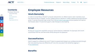 Employee Resources - ACT