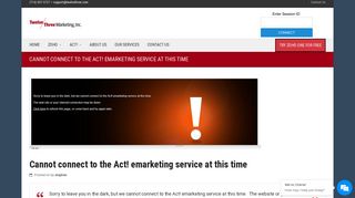 Cannot connect to the Act! emarketing service at this time - Twelve ...