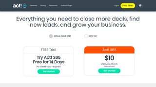 Sales Pipeline Software Pricing | Act! 365