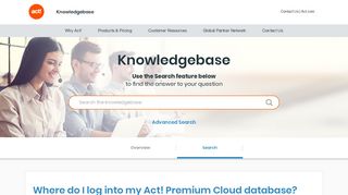 Where do I log into my Act! Premium Cloud database? | Act ...