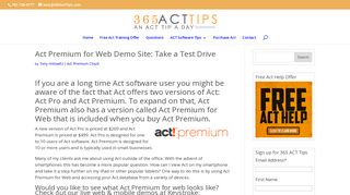 Act Premium for Web Demo Site: Take a Test Drive - Act Software Tips ...