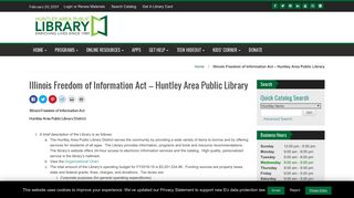 Illinois Freedom of Information Act – Huntley Area Public Library ...