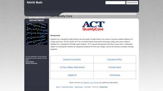 ACT Quality Core - NAHS Math - Google Sites