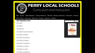ACT Quality Core | Curriculum - Perry Local Schools