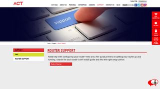 Router Support | ACTCORP - ACT Fibernet
