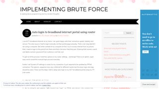 Auto login to broadband internet portal using router | Implementing ...