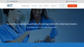 Features of ACT Online Training for Veterinary Practices
