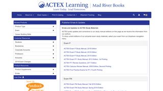 ACTEX Study Materials