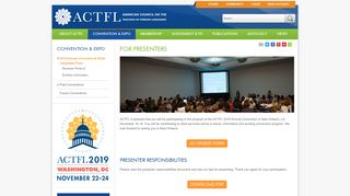 For Presenters | American Council on the Teaching of Foreign ... - actfl