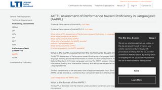 ACTFL Assessment of Performance toward Proficiency in Languages ...