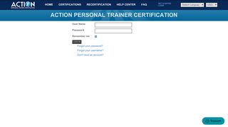 login - ACTION Certification