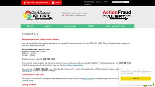 Action Fraud Alert :: Contact Us