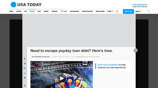 Escape payday loan debt with these tips - USA Today