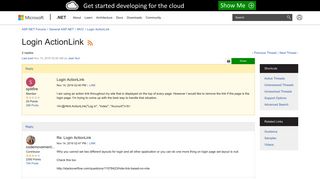 Login ActionLink | The ASP.NET Forums