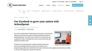 Use Facebook to grow your nation with ActionSprout - NationBuilder